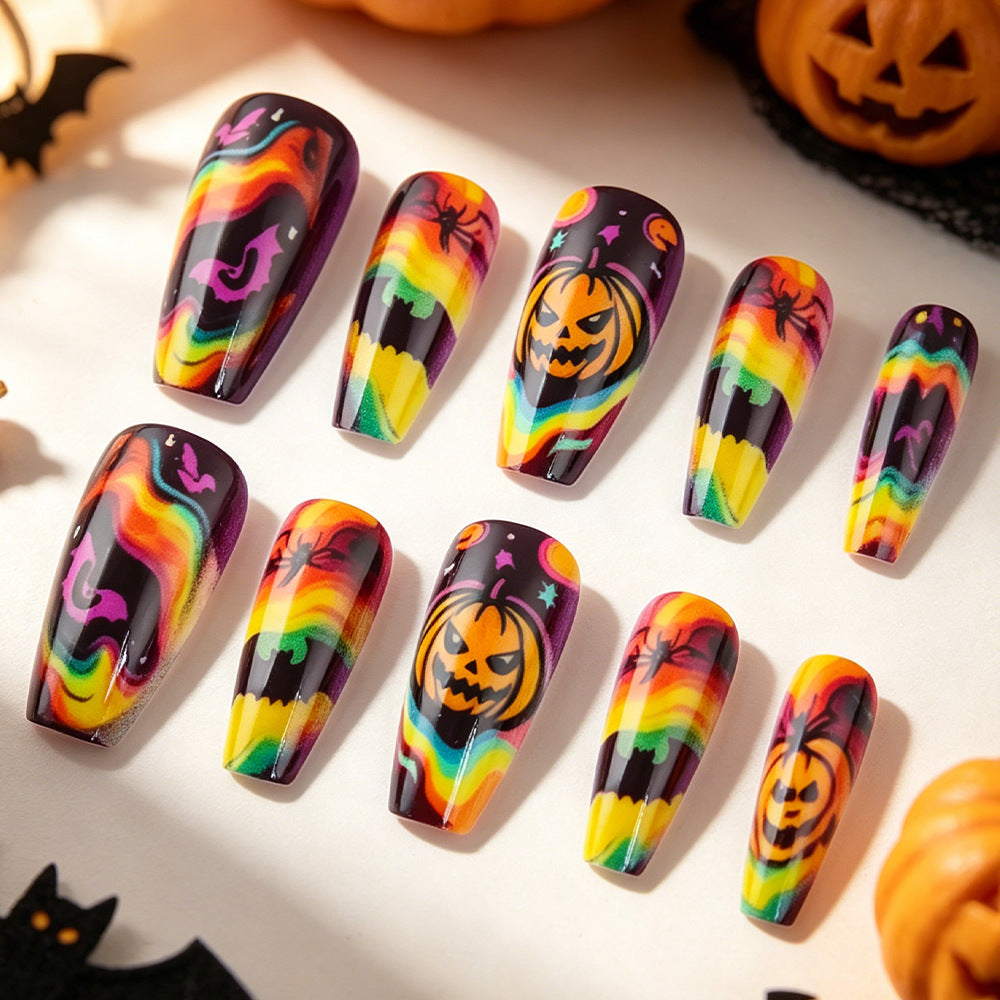 Kreative Halloween-Themen Press-On Nägel Karnz