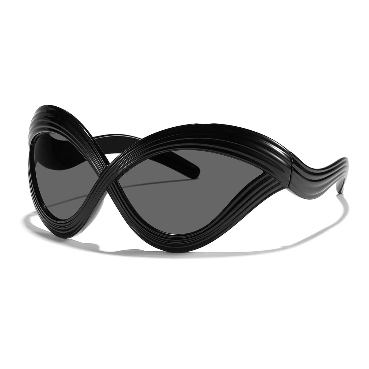 Damen modische Sonnenbrille mit innovativem Wellenrahmen Karnz