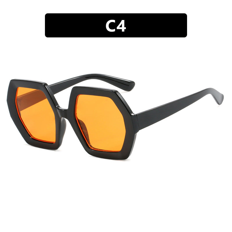 Damen innovative hexagonale Sonnenbrille Karnz
