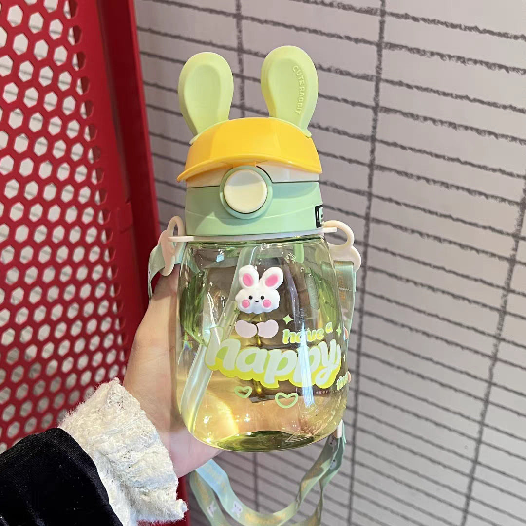 Damen Stilvolle Wasserflasche mit Bunny-Deckel Karnz