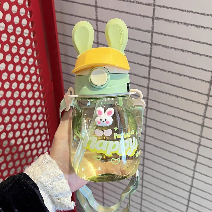 Damen Stilvolle Wasserflasche mit Bunny-Deckel Karnz