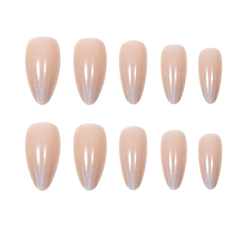 Glamouröse Lange Stiletto Press-On Nägel mit holografischem Finish Karnz