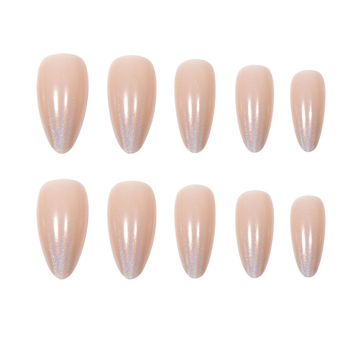 Glamouröse Lange Stiletto Press-On Nägel mit holografischem Finish Karnz