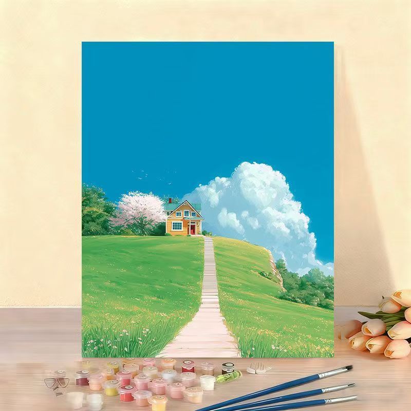 DIY Landschaft Painting nach Zahlen Kunstkit Karnz