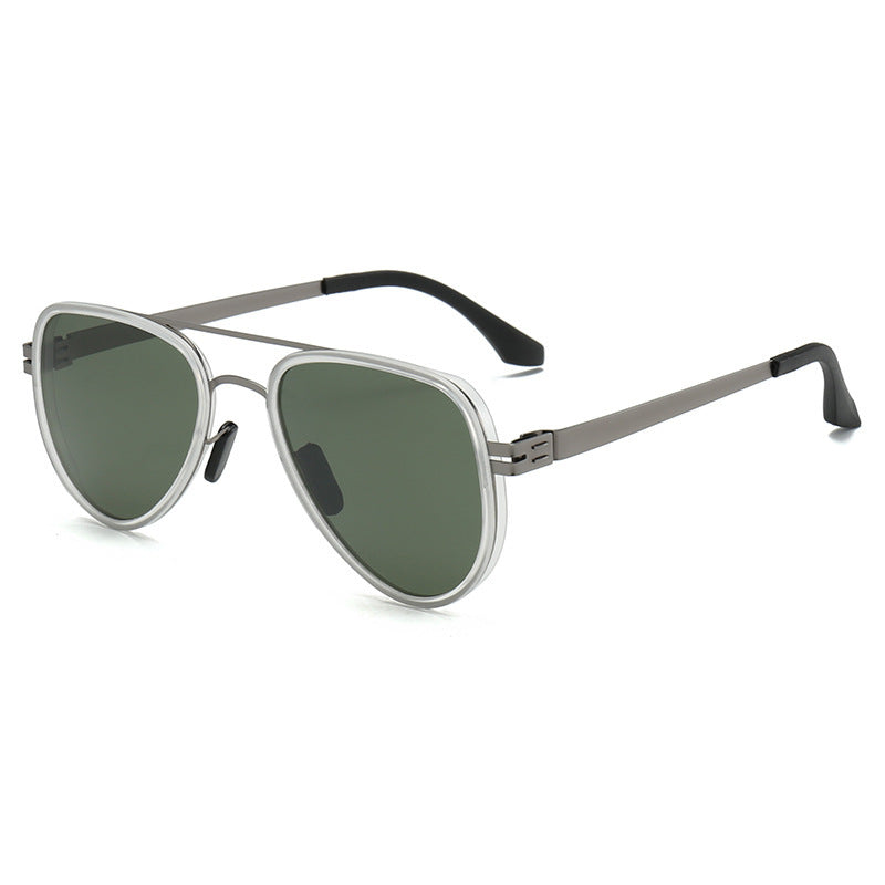 Damen Aviator-Sonnenbrille mit robustem Metallrahmen und polarisierenden Gläsern Karnz