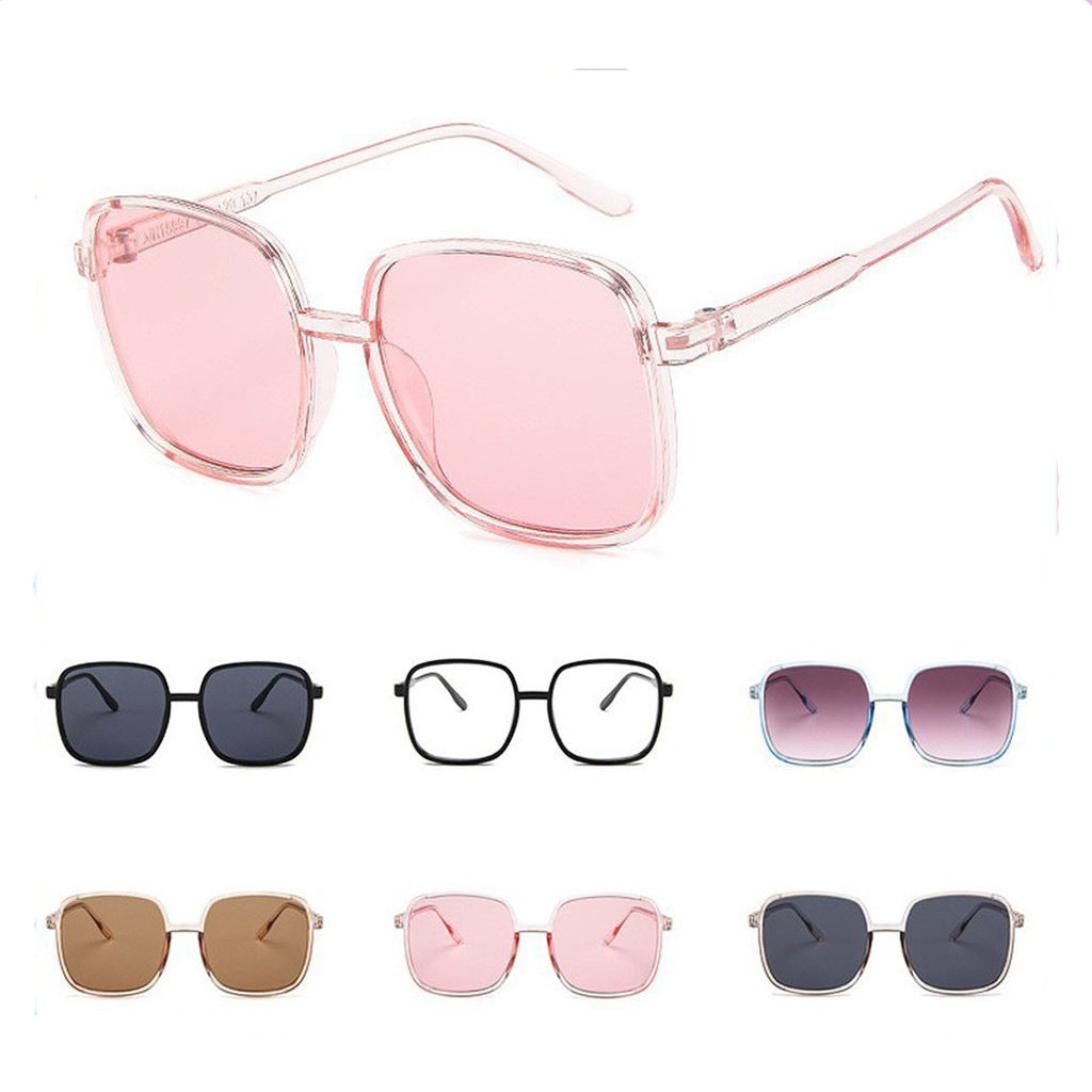 Damen quadratische Sonnenbrille mit braunen Gläsern und modischem Rahmen Karnz