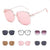 Damen quadratische Sonnenbrille mit braunen Gläsern und modischem Rahmen Karnz