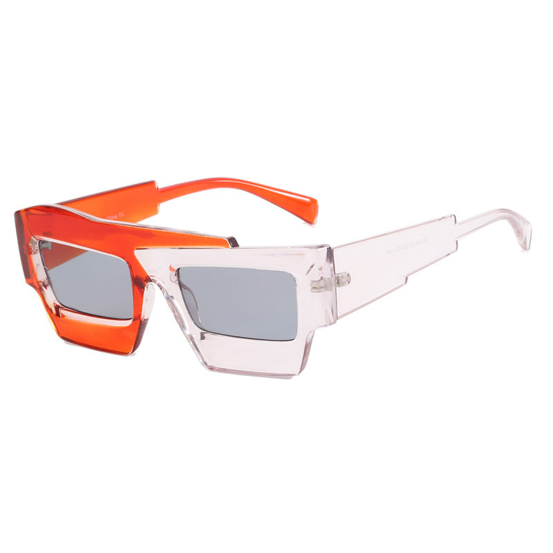 Damen trendy geometrische Sonnenbrille Karnz