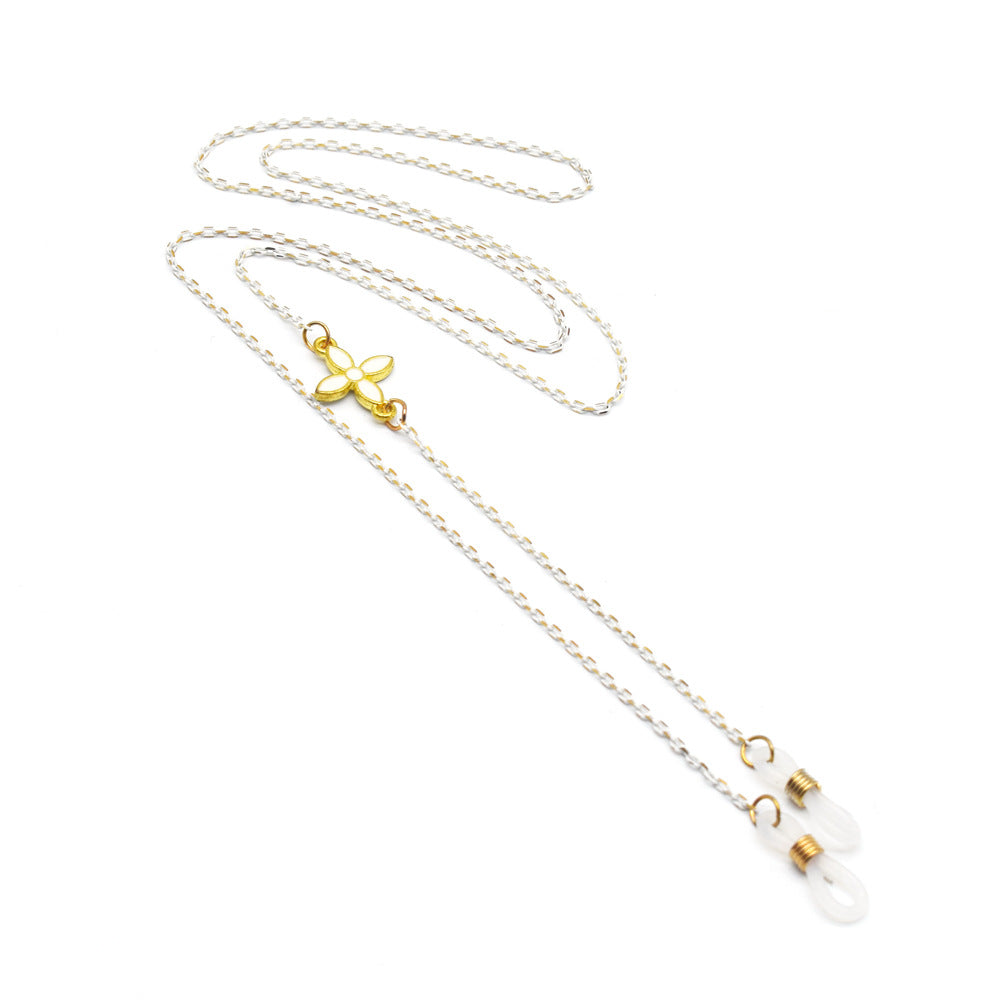 Chice Brillen-Kette mit floralem Detail Karnz