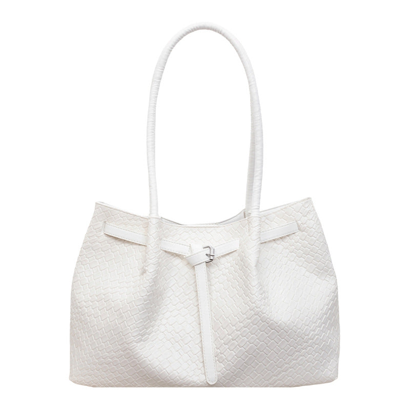 Texturiertes Leder Tote Bag Karnz