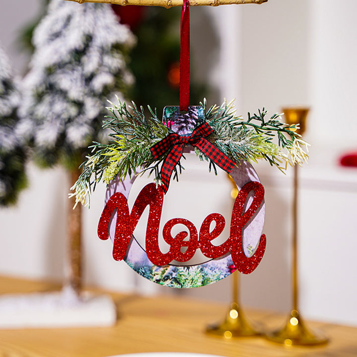 Dekoratives Holzschild mit Weihnachtsbotschaft Karnz