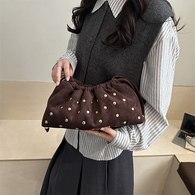 WoChic Nieten Drawstring Clutch Tasche Karnz