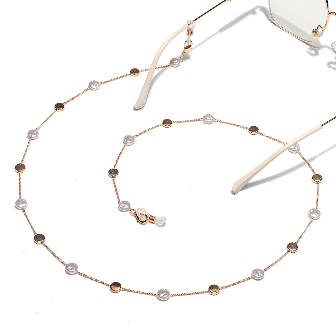 Perlen- und Metall-Brillenhalter-Kette Karnz