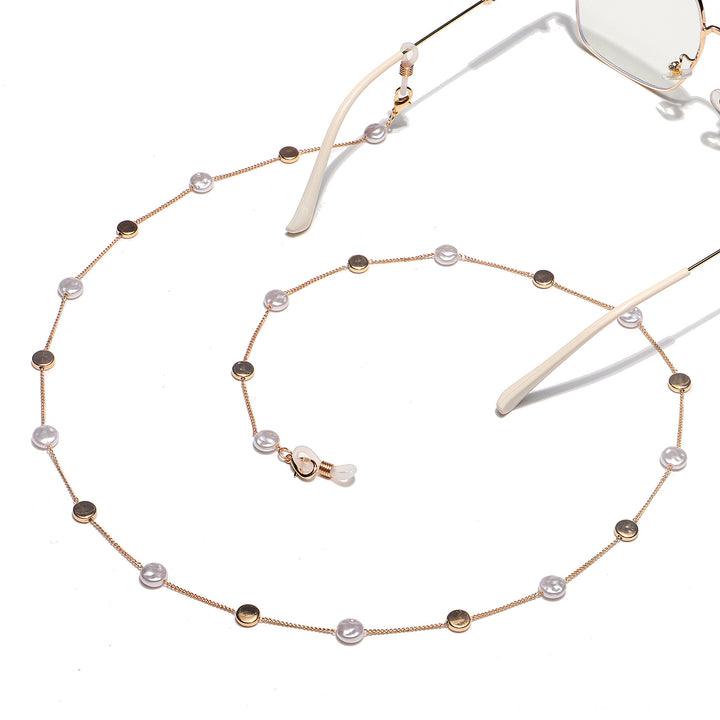 Perlen- und Metall-Brillenhalter-Kette Karnz