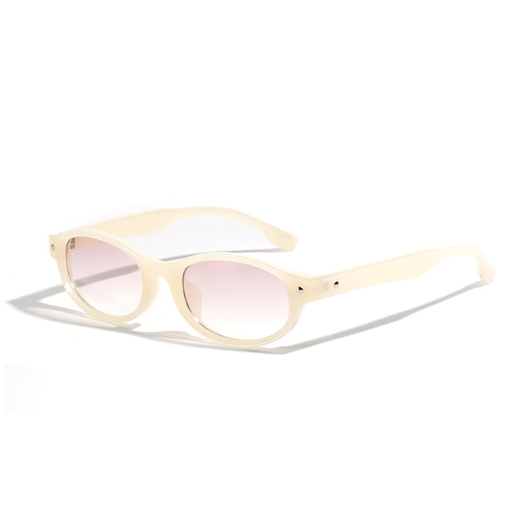 Damen modische Sonnenbrille mit geschwungenem Design und UV-Schutz Karnz