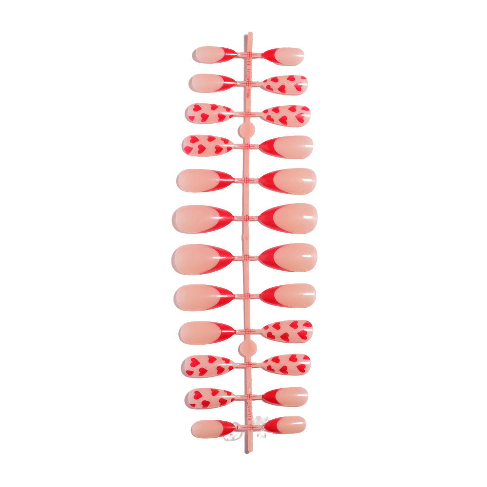 Künstlerisches Herz Designed Press-On Nail Set Karnz