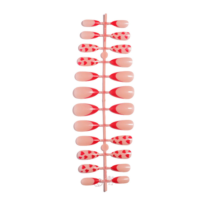 Künstlerisches Herz Designed Press-On Nail Set Karnz