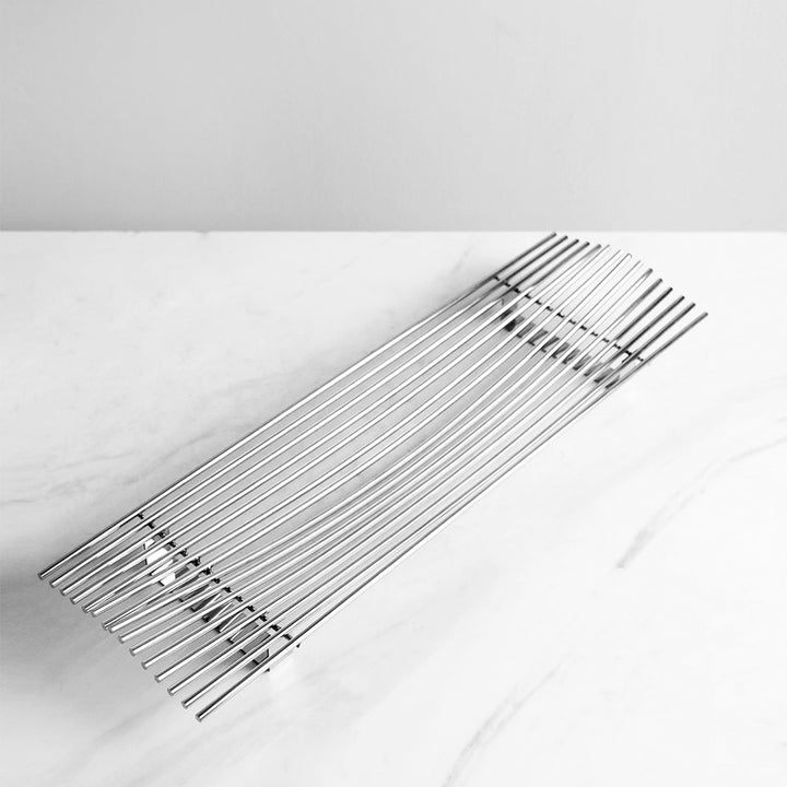 Elegante moderne Edelstahl Tischmitte