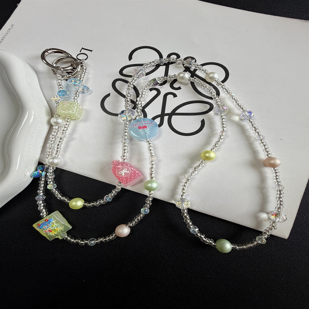 Dekorativer Perl Charm Brillen Kette Karnz