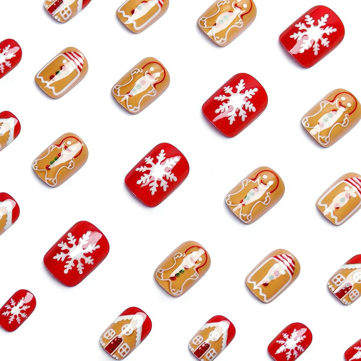 Kunstnägel Im Weihnachtlichen Lebkuchenhaus-Design Karnz