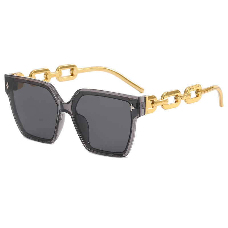 Damen modische quadratische Sonnenbrille mit luxuriösen Akzenten Karnz