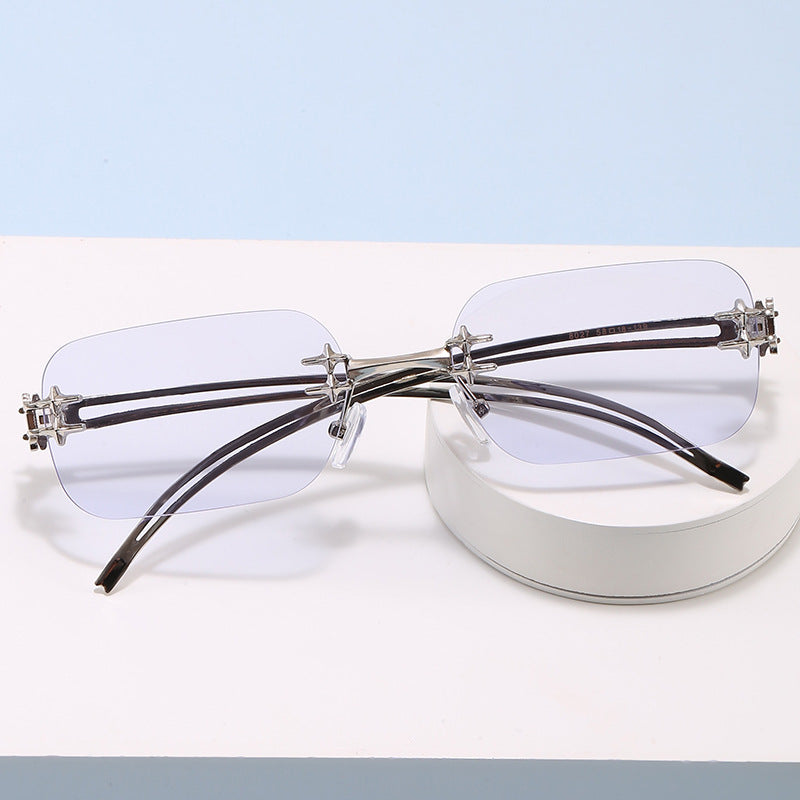 Modische Metall-Sonnenbrille mit Rechteckigem Rahmen Karnz