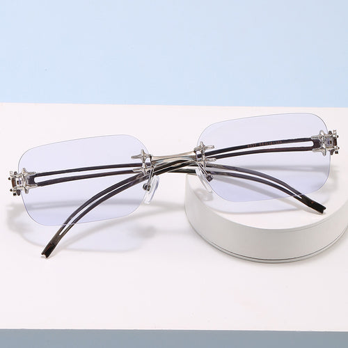 Modische Metall-Sonnenbrille mit Rechteckigem Rahmen Karnz