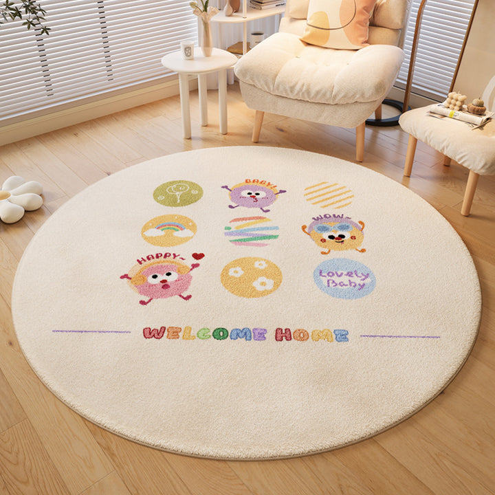 Verspielter hundethemed runder Teppich