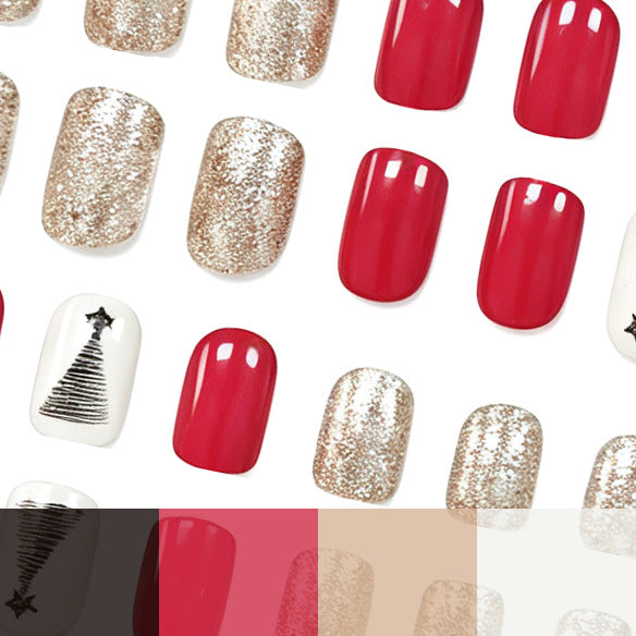 Festliche Baumdesign Nagelkunst Karnz