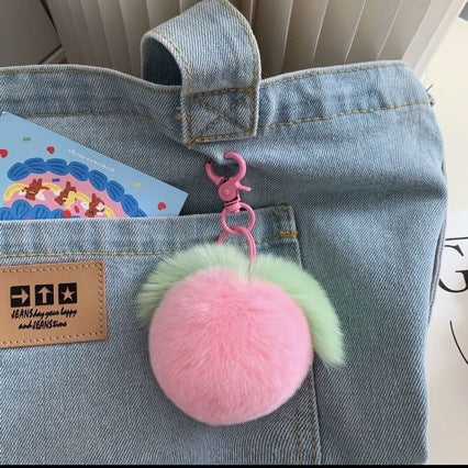 Plüsch Obst Pom Pom Schlüsselanhänger Karnz