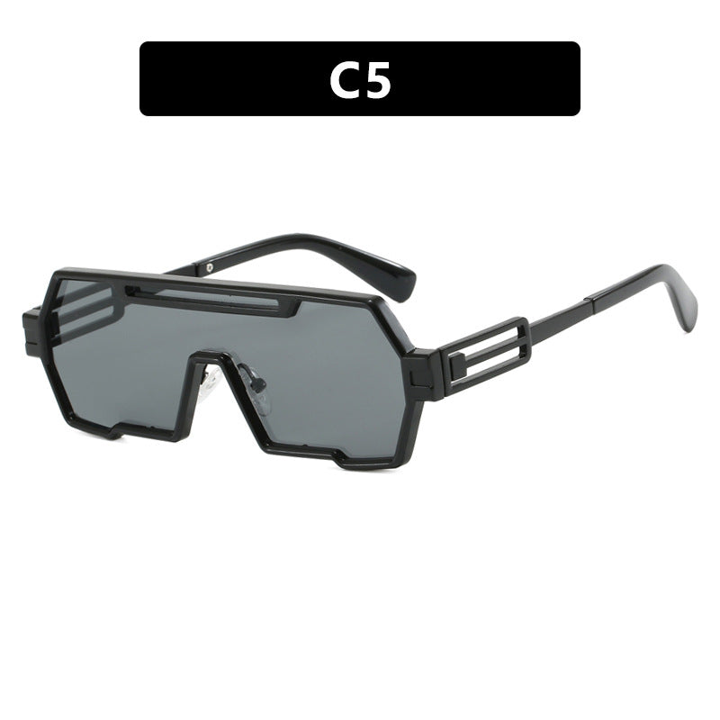 Damen futuristische Sonnenbrille im markanten Sechseckdesign Karnz