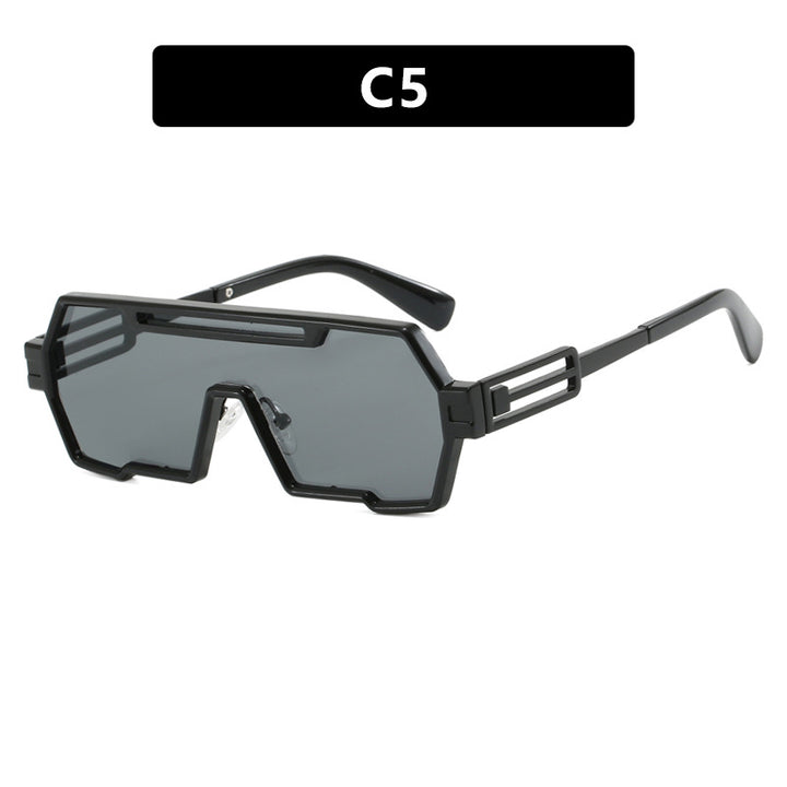 Damen futuristische Sonnenbrille im markanten Sechseckdesign Karnz