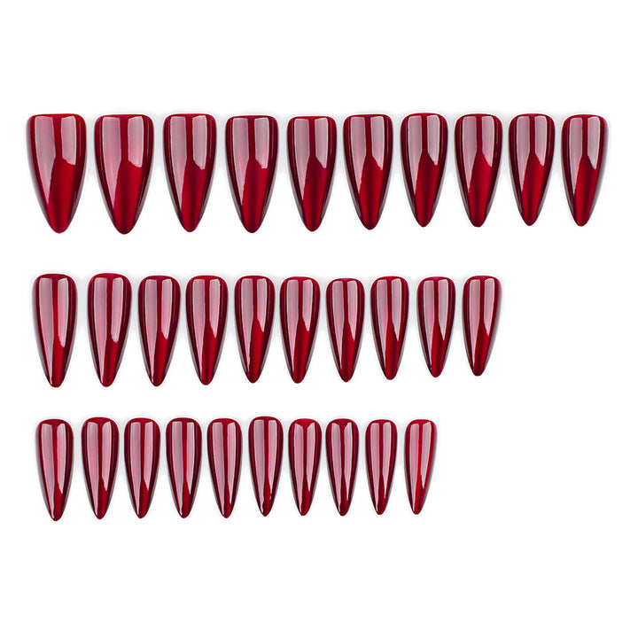 Glänzendes Stiletto Press-On Nail Set Karnz