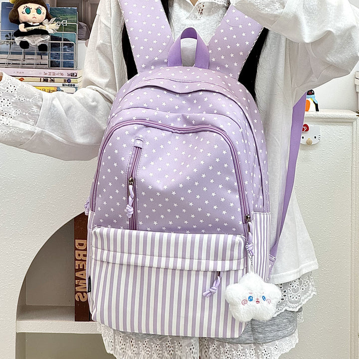 Stylischer Sternenbedruckter Rucksack mit großem Fassungsvermögen Karnz