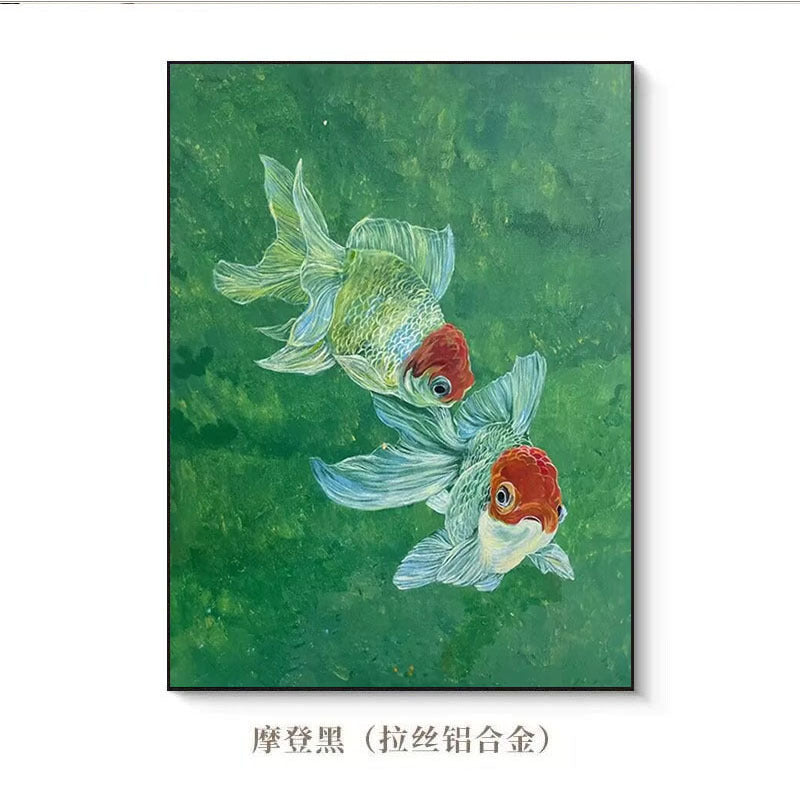 Künstlerische Goldfisch-Leinwand-Wandkunst