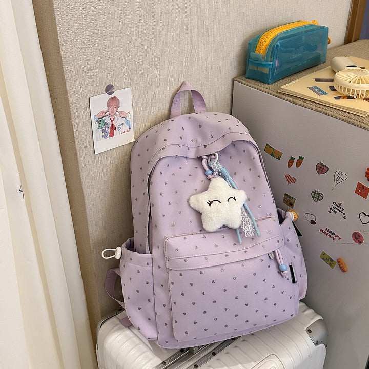 Verspielt Herz-Print Rucksack Karnz