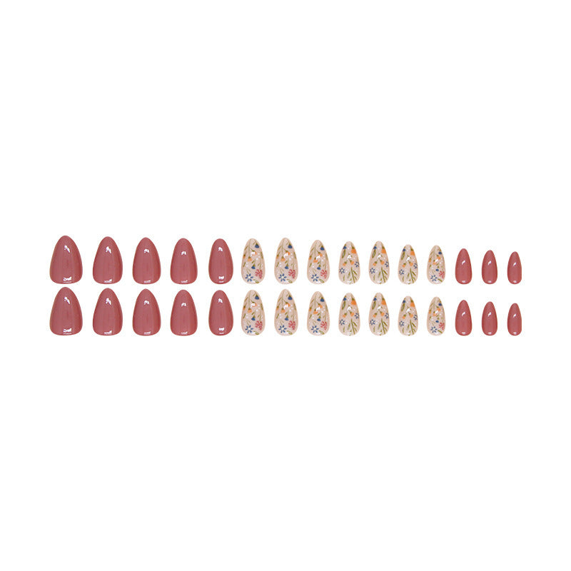 Künstlerische Blumen Press-On Nail Art Karnz