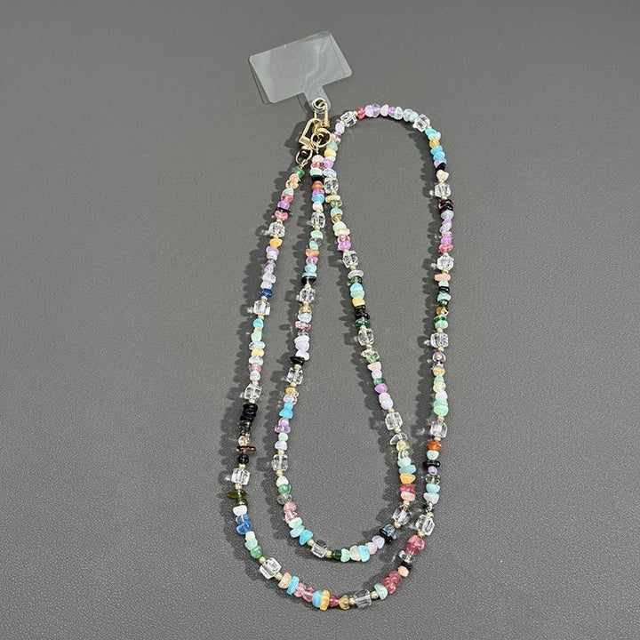 Perlenbrille Kette mit Schmetterlingsakzenten Karnz