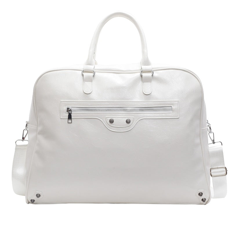 Luxuriöse vintage-inspirierte Leder-Duffle- Tasche Karnz