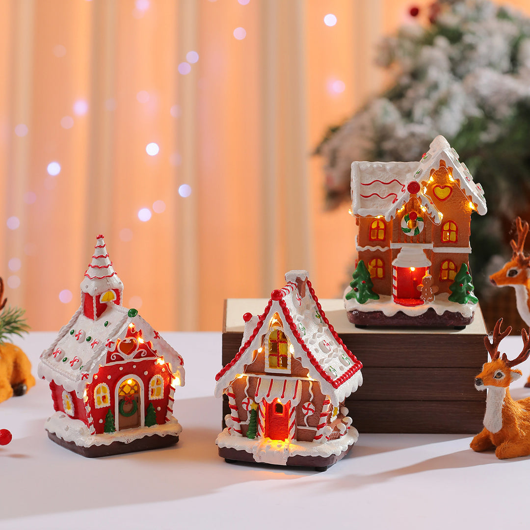 LED Leuchtendes Lebkuchenhaus Dekoration Karnz