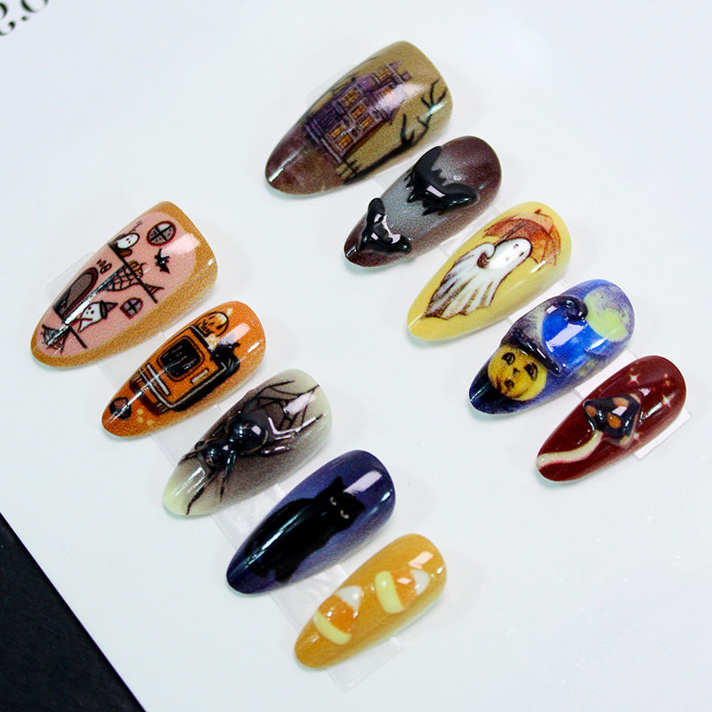 Themen Halloween Dekorative Press-On Nagelset