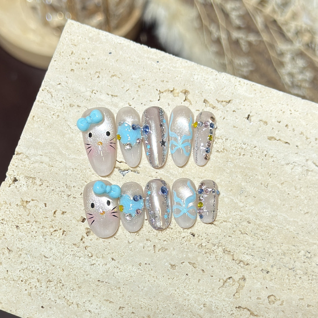 Künstlerisches Charakter-Themen Press-On Nagelkunst Set