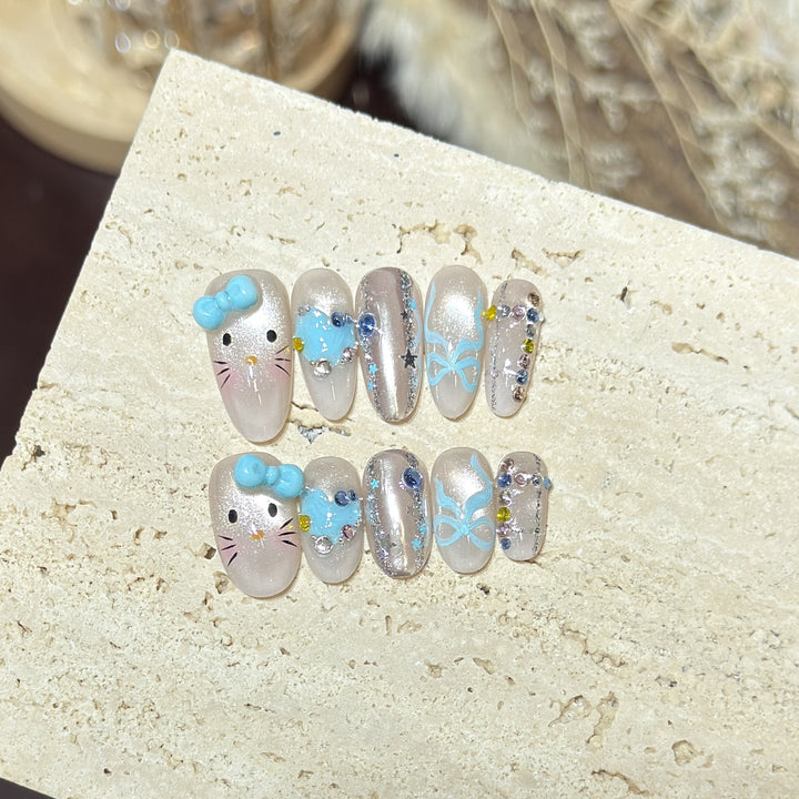 Künstlerisches Charakter-Themen Press-On Nagelkunst Set