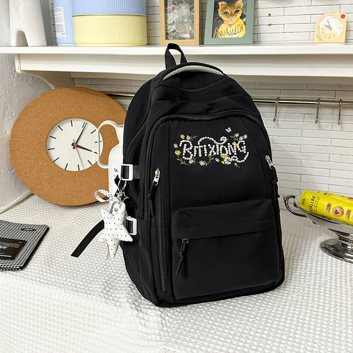 Bestickter Mehrfach-Taschen Rucksack Karnz