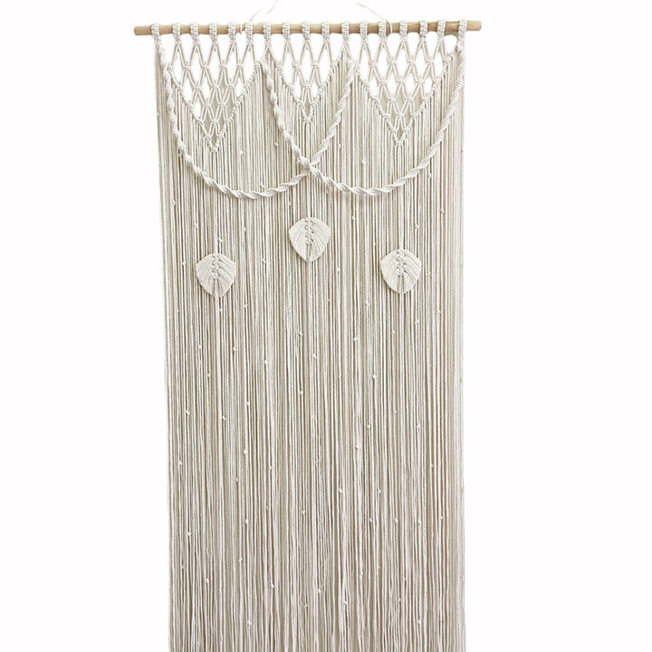 Macrame Blattmotiv Wandbehang Karnz