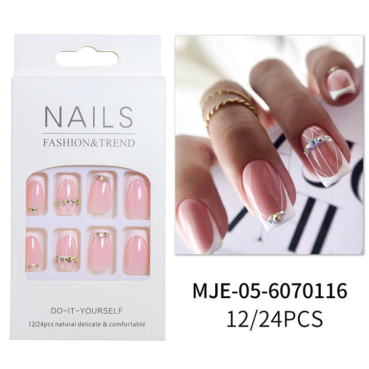Elegante DIY natürliche Look Press-On Nägel Karnz