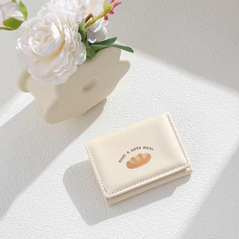 Croissant-Themen Leder Mini Wallet Karnz