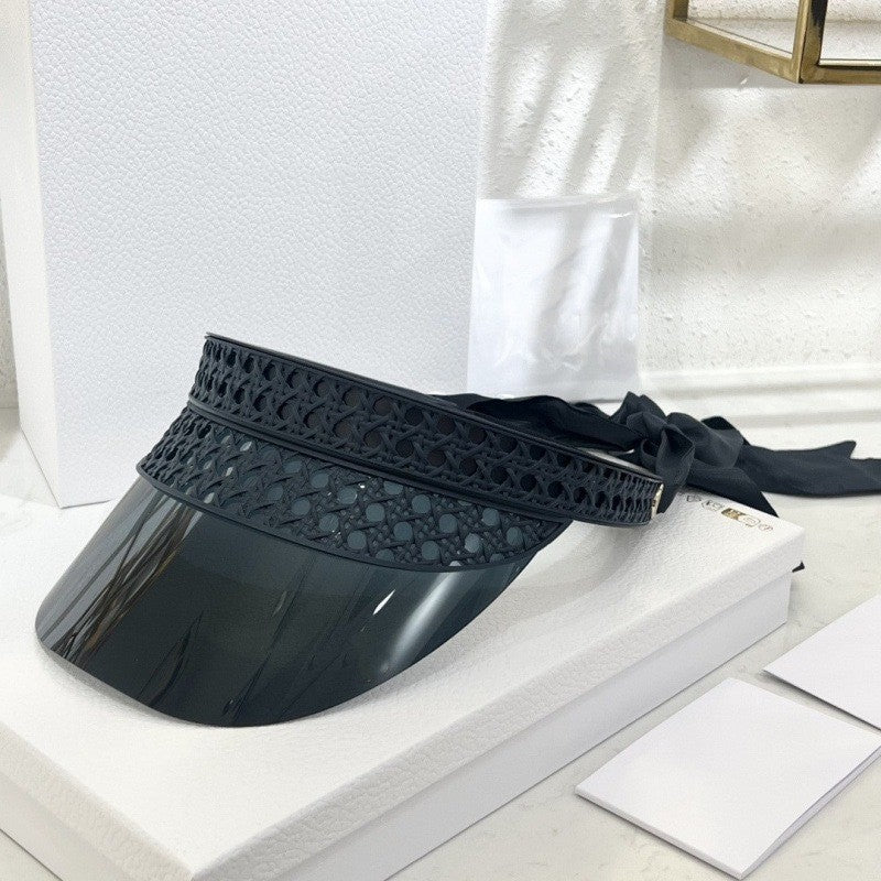 Damen modische Sonnenblende mit dekorativem Band Karnz