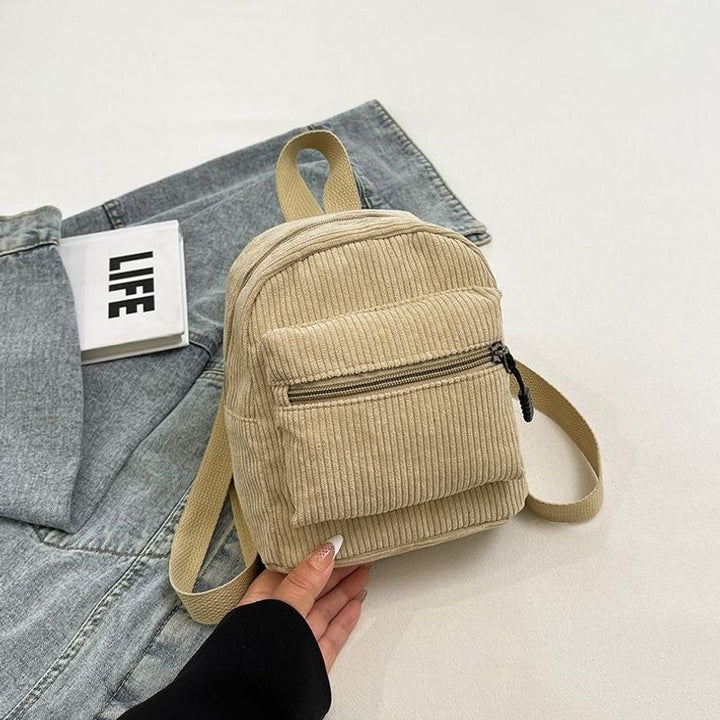 Kompakter Cord-Ripp- Mini-Rucksack Karnz