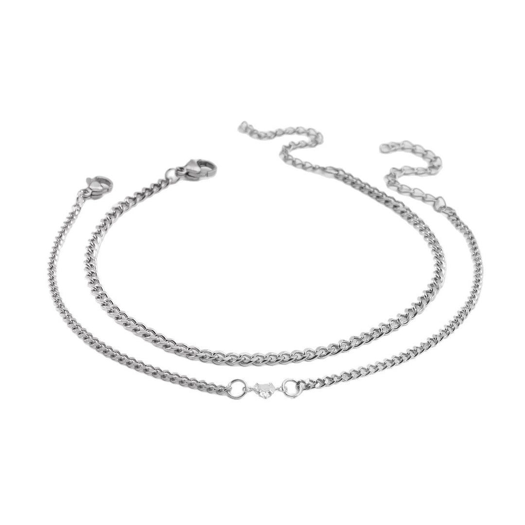 Zarte geflochtene Silberkette Armband Karnz
